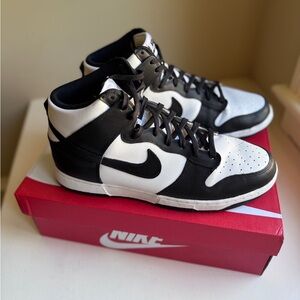 Nike Dunk Hi Retro in Black and White Size 11.5